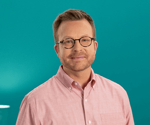 Dr. Goldstein wearing glasses